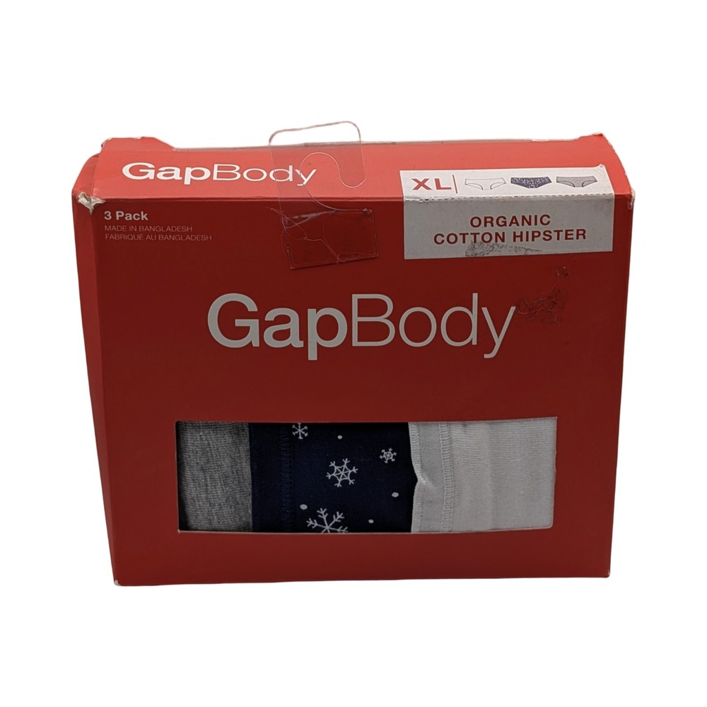 GapBody Organic Cotton Hipster Underwear 3 Pack Women XL 16-18 BNIB
